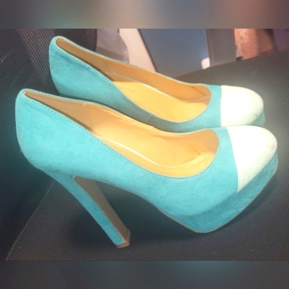 🛍Bundle sale🛍Diva Lounge  Heels Teal and Mint Size 8 - Picture 1 of 2
